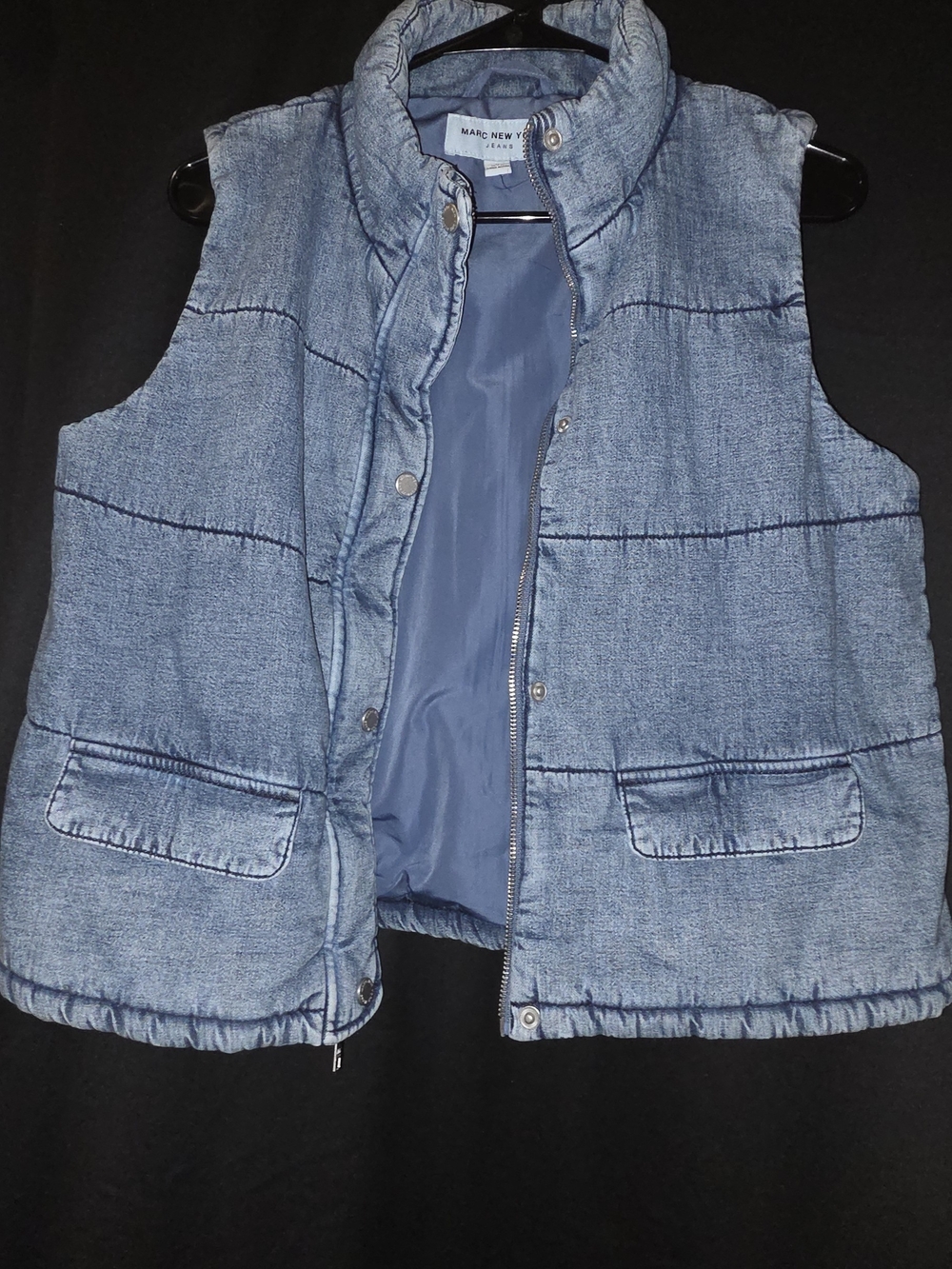 Marc New York Light Blue Quilted Kids Vest